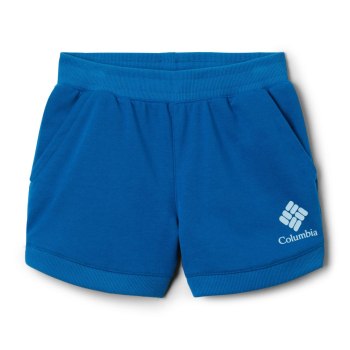 Columbia Branded French Terry, Pantalones Cortos Azules Para Niña | 247953-QZJ